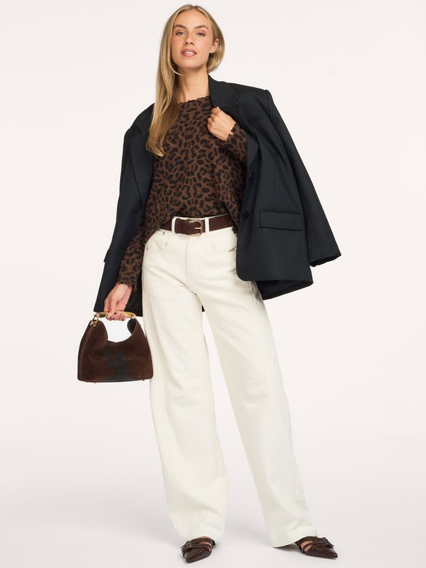 Melah, cashmere leopard trui