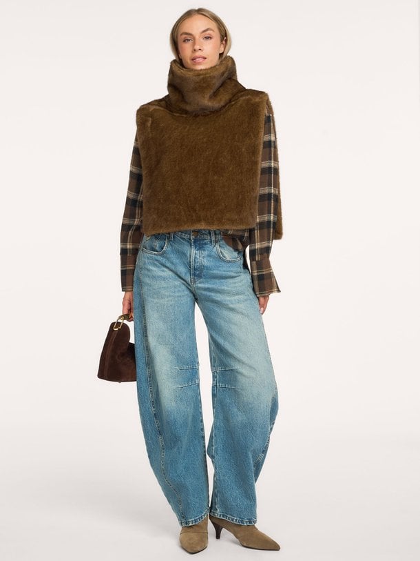 Lucu faux fur waistcoat Luca, fake fur jasje