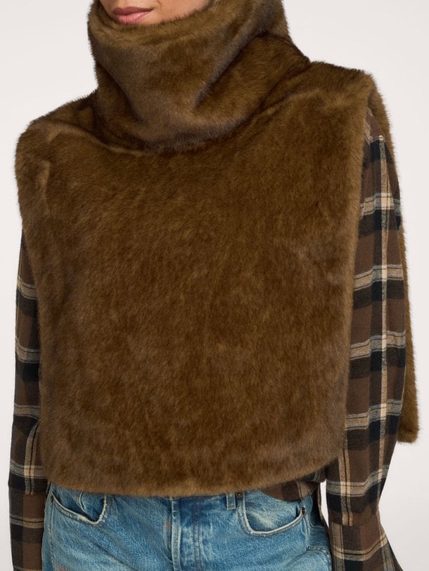 Lucu faux fur waistcoat Luca, fake fur jasje