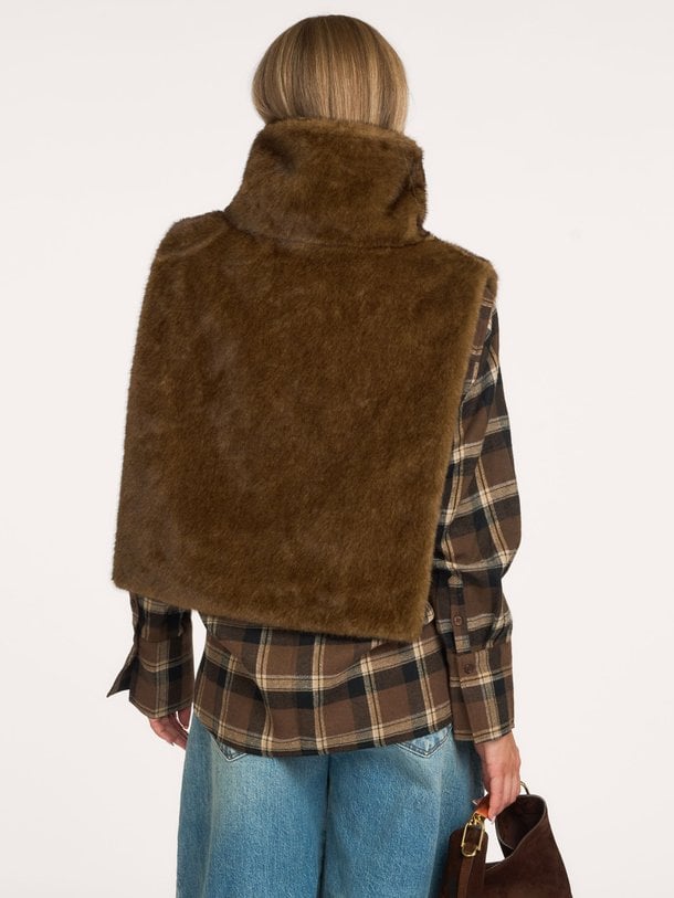 Lucu faux fur waistcoat Luca, fake fur jasje