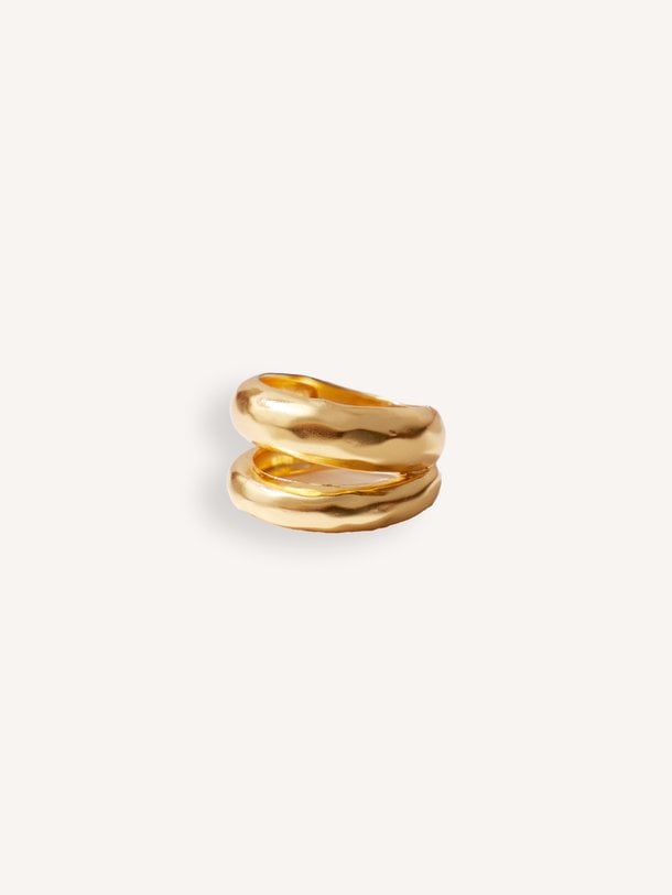 Grande Cerise, gold plated ring