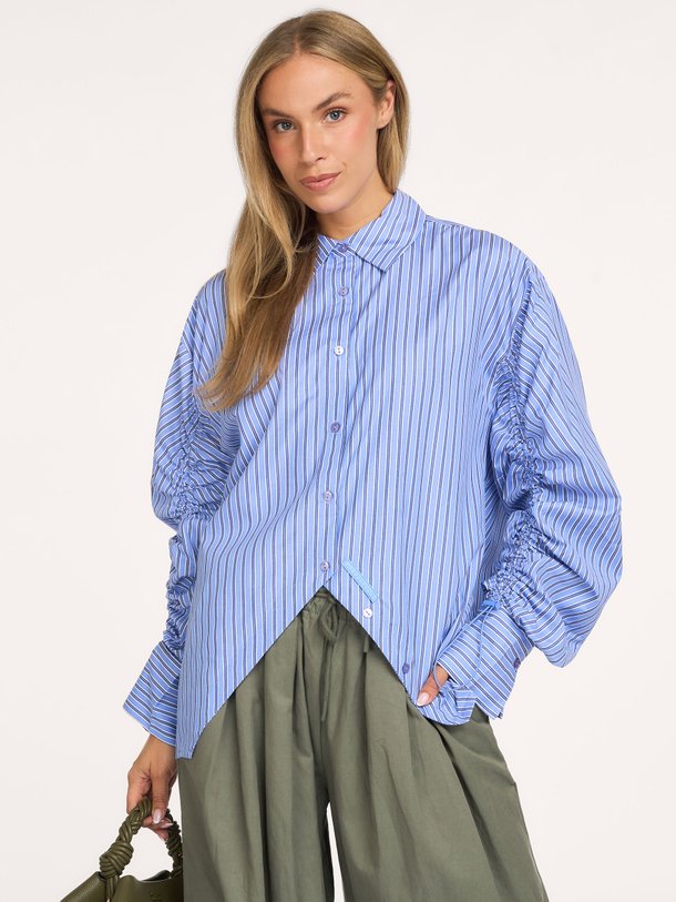 Ted, katoenmix gestreepte blouse