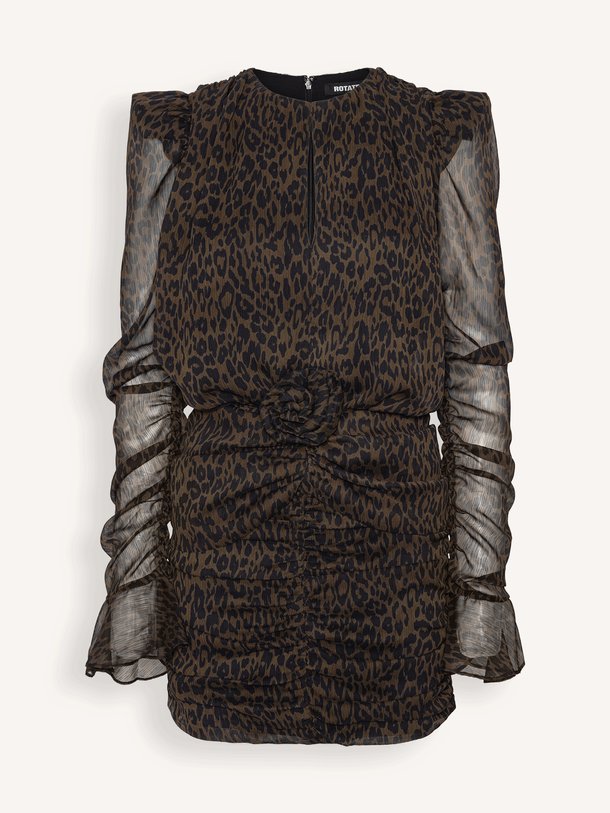 Torenia dress Torenia, geweven leopard jurk