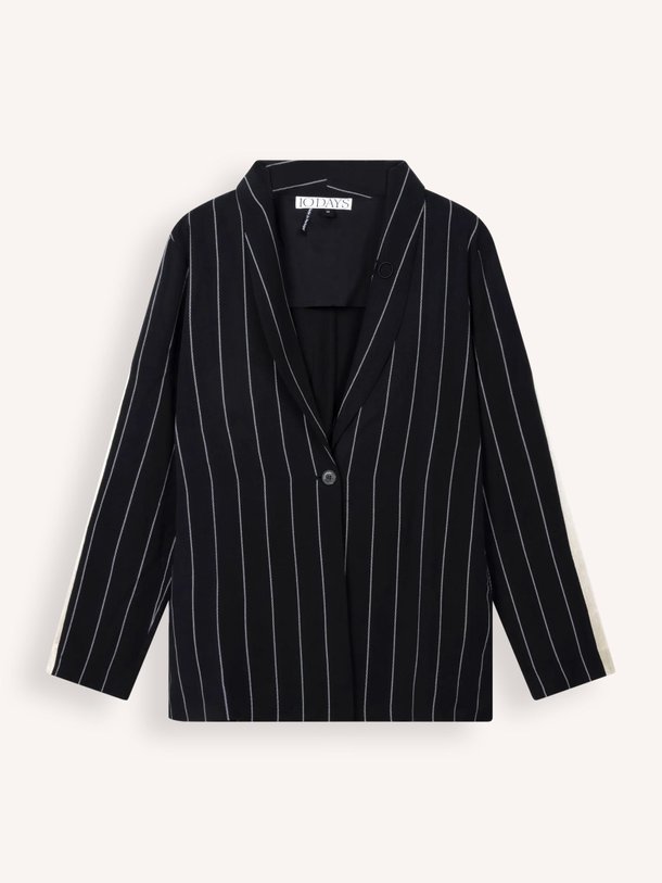 blazer pinstripe Geweven blazer met krijtstreep