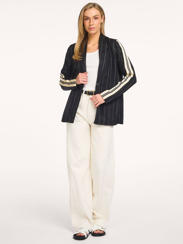 blazer pinstripe Geweven blazer met krijtstreep