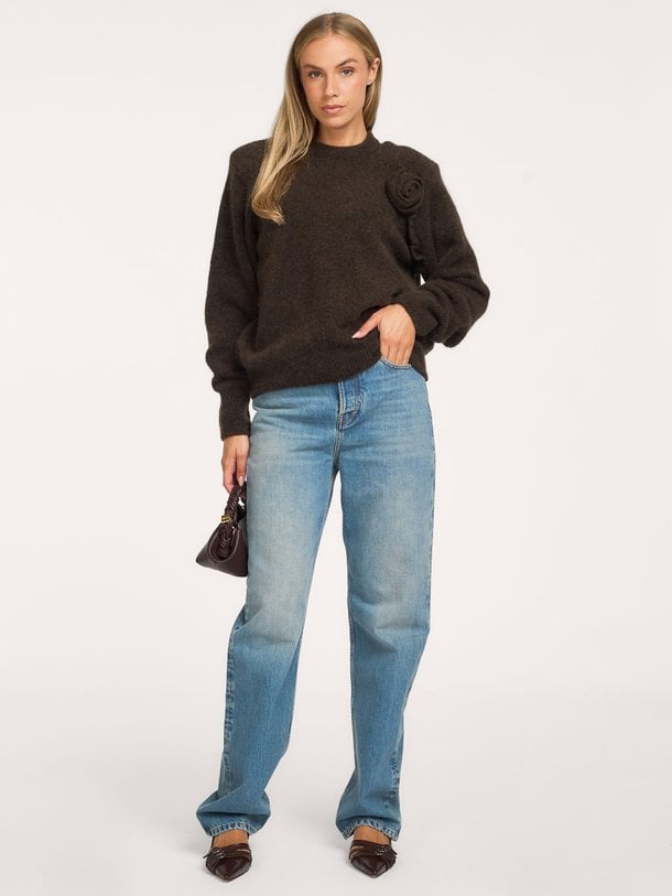 Andie flower jumper Andie, alpacamix trui