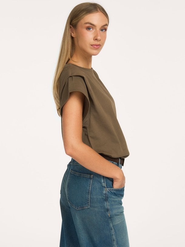 Katoenen geplooide top