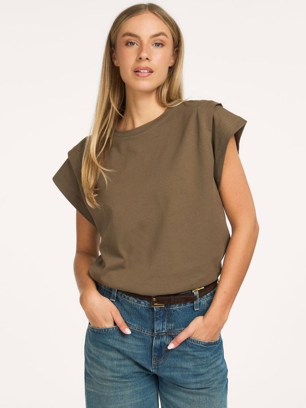 Katoenen geplooide top