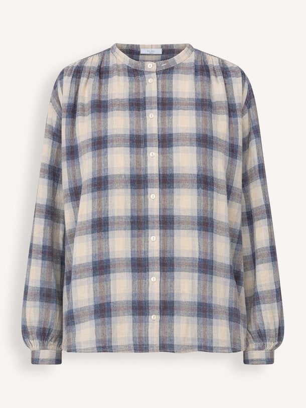 nyka tokyo check blouse Nyka, organic cotton geruite blouse