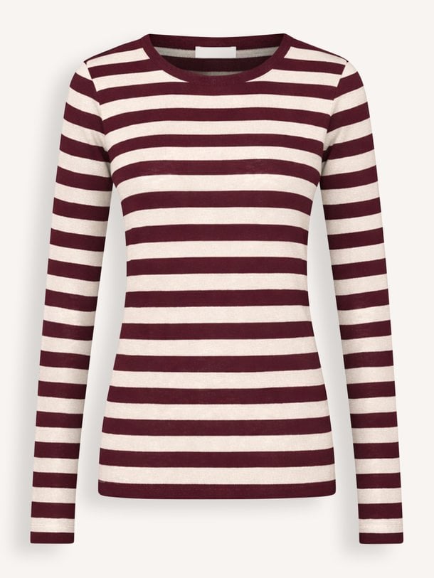 basic ls big stripe top Organic cotton gestreepte longsleeve