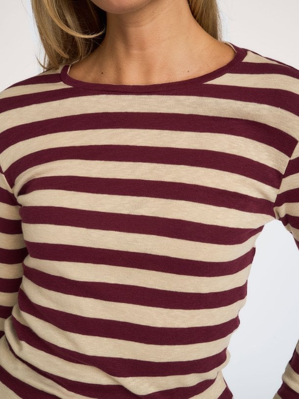 basic ls big stripe top Organic cotton gestreepte longsleeve