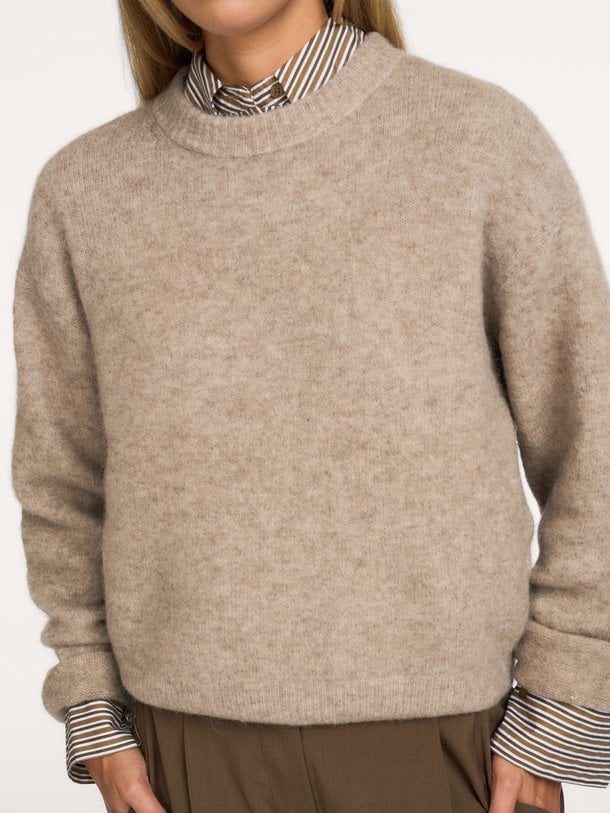 Varano Knit Pullover Varano, wolmix gemêleerde trui