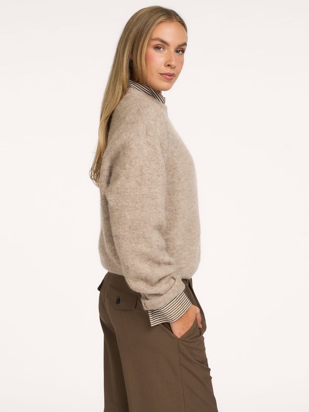 Varano Knit Pullover Varano, wolmix gemêleerde trui