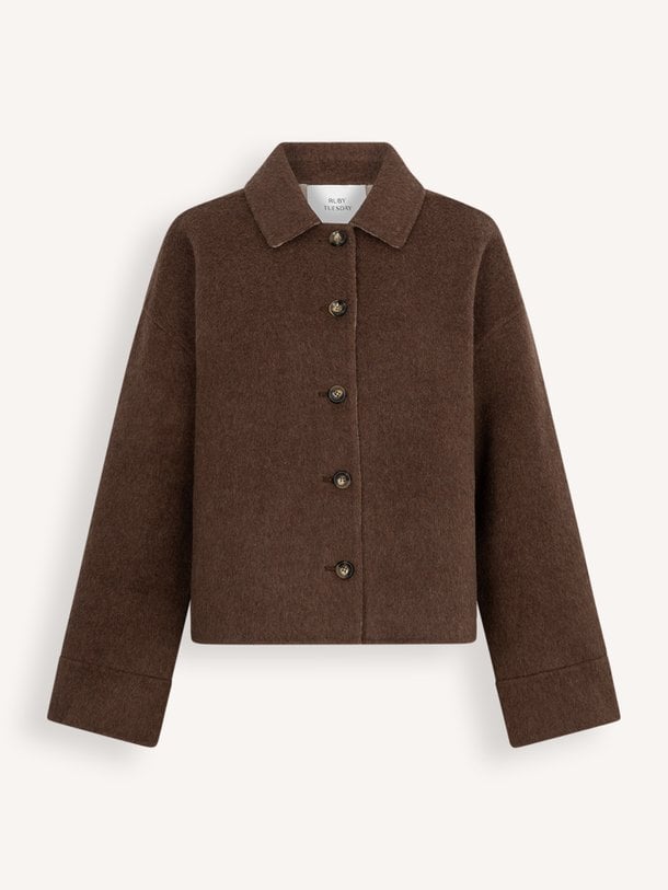 CIBEAU Woolen silk overshirt Cibeau, wolmix jasje