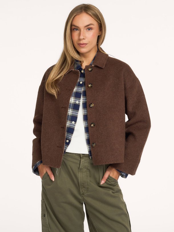 CIBEAU Woolen silk overshirt Cibeau, wolmix jasje
