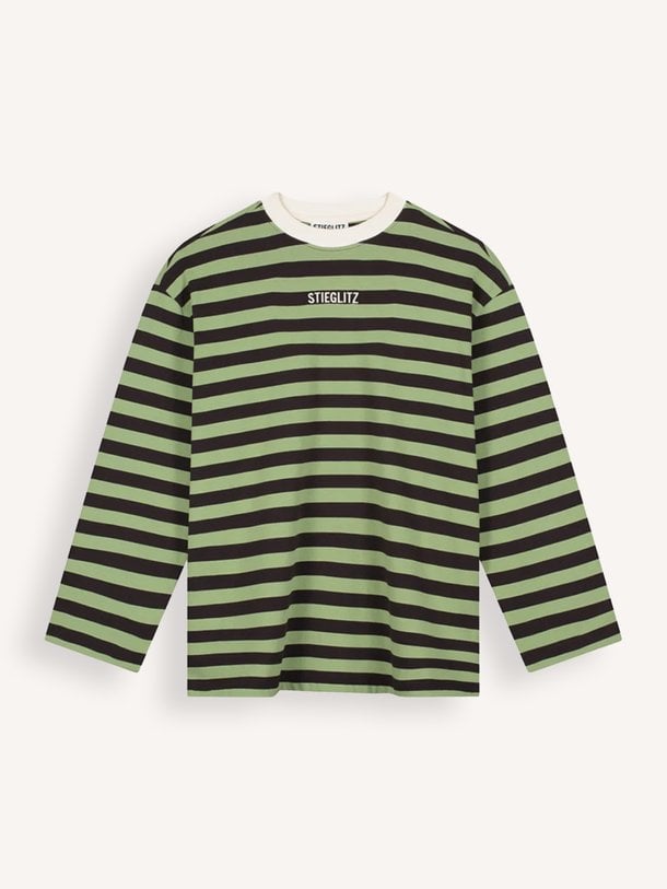 Donna Wide Skate Longsleeve Donna, katoenen gestreepte longsleeve