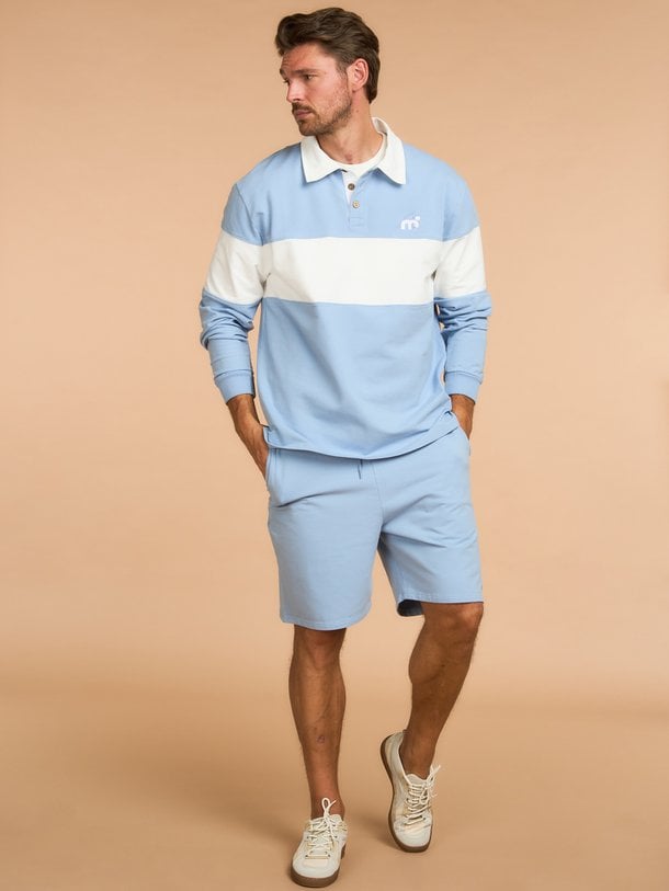 Katoenmix short met logo