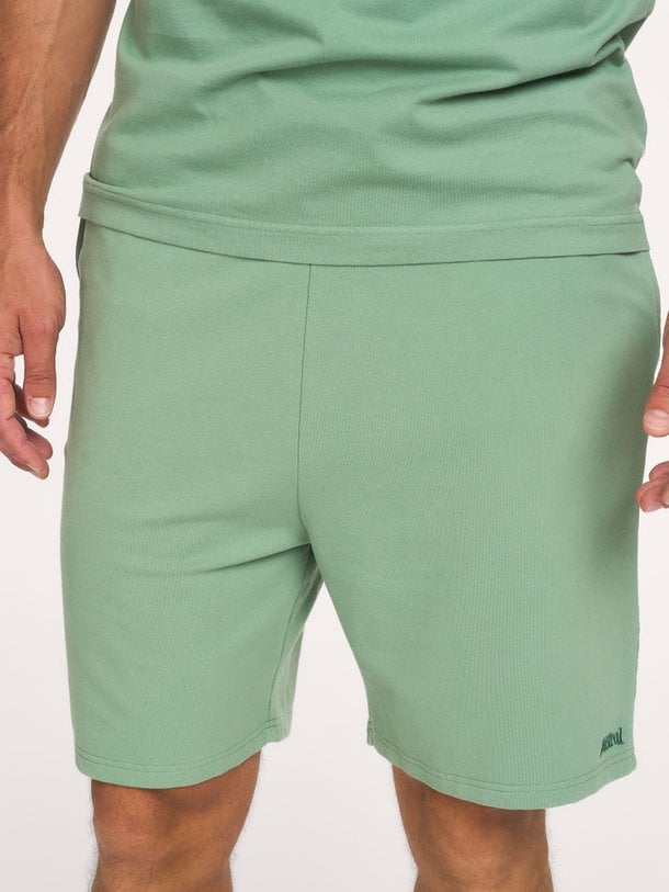 Katoenmix short met logo