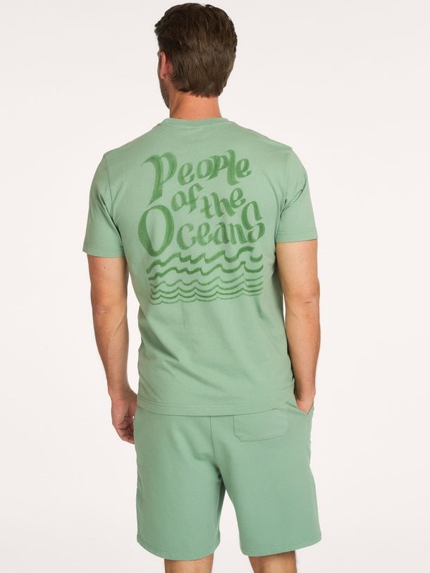 Katoenmix short met logo