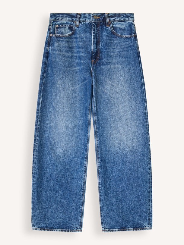 THE BOW The Bow, mid waist barrel fit jeans
