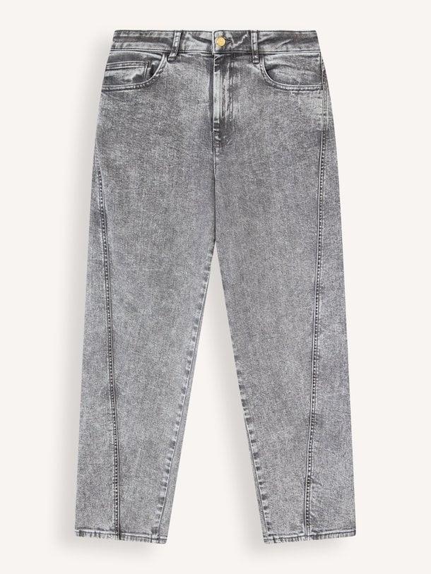begum grey jeans Begum, mid waist barrel fit jeans