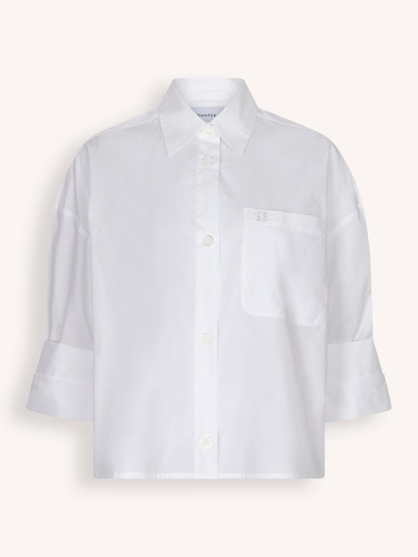 Gabe Woven plain shirt Gabe, katoenen blouse