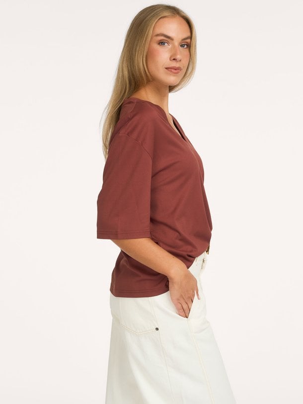 Fiore vneck t-shirt Fiore, viscosemix T-shirt