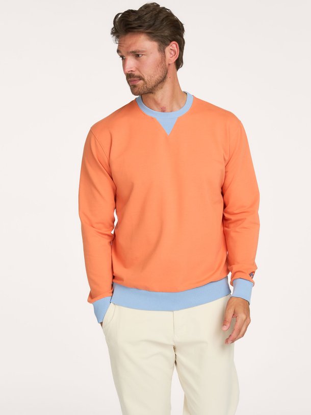 Katoenmix sweater met logo