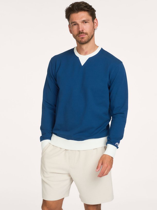Katoenmix sweater met logo
