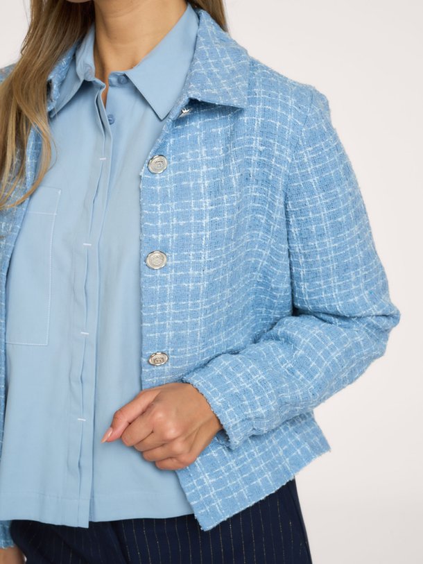 Vieve tweed jacket Vieve, katoenmix tweed jasje