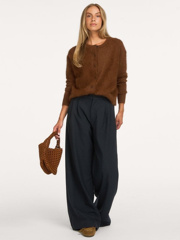BW262118 Jenoa, viscosemix geruite broek