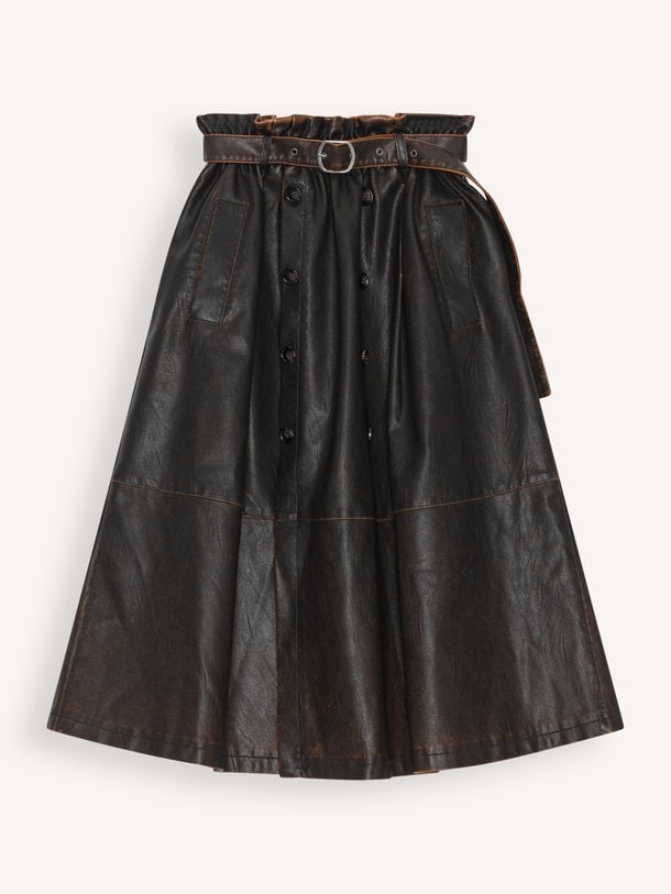 Saumi, leatherlook rok