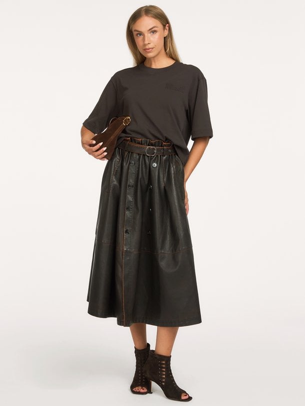 SAIMI Saumi, leatherlook rok