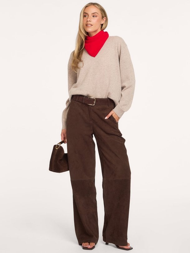 DAVINA Goat Suede Davina, suède broek