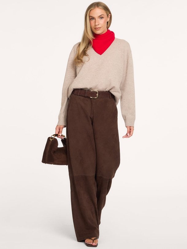 DAVINA Goat Suede Davina, suède broek