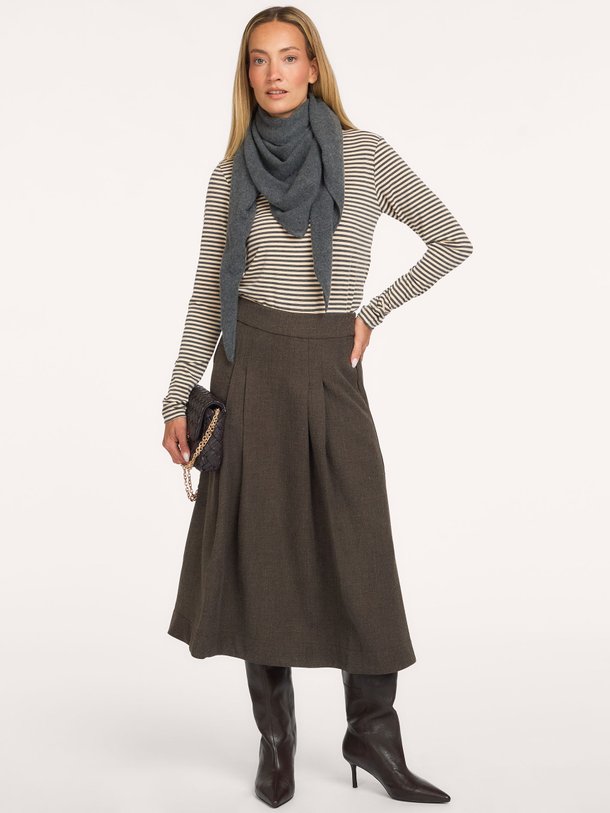 POLESS medium long skirt Poless, viscosemix A-lijn rok
