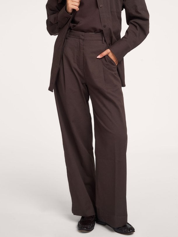 TAILORED TROUSERS Katoenmix broek