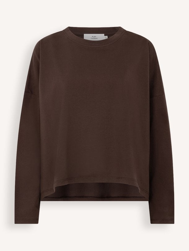 CIBINE Long sleeves tee with detachable scarf Cibine, katoenen longsleeve