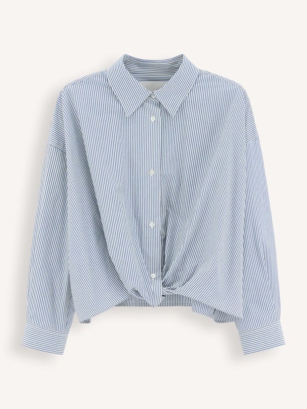 TONNY S1158 Tonny, katoenen gestreepte blouse