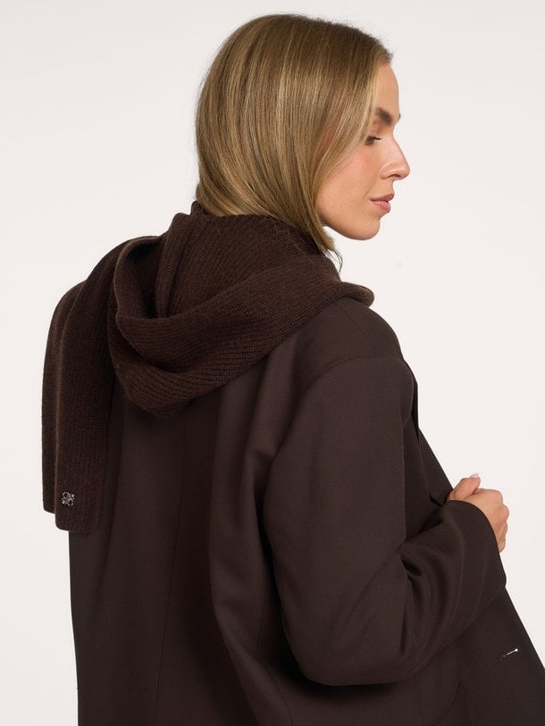 Lone hooded scarf Lone, merino wolmix sjaal met capuchon