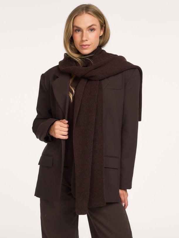 Lone hooded scarf Lone, merino wolmix sjaal met capuchon