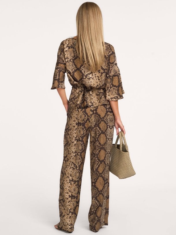 Vajen snake top Vajen, katoenmix top met print