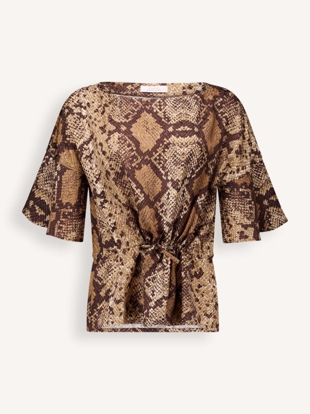 Vajen snake top Vajen, katoenmix top met print