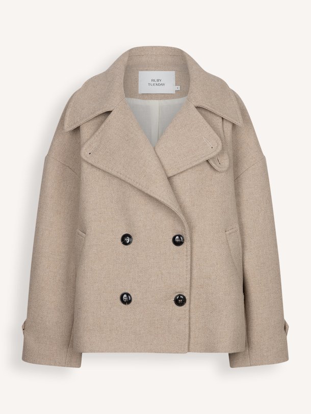 MATHO Short double breasted woolen coat Matho, wolmix jas