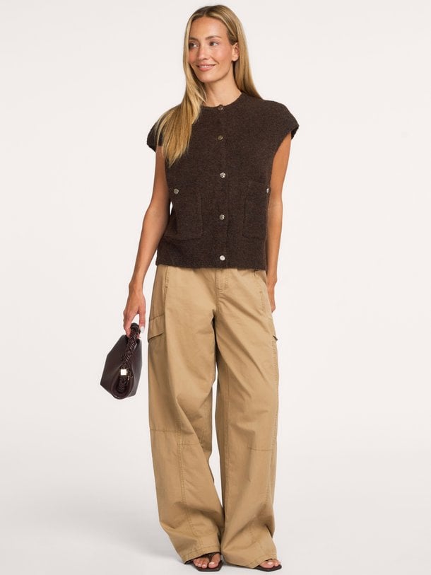IDONY Boucle Knit Idony, wolmix boucle gilet