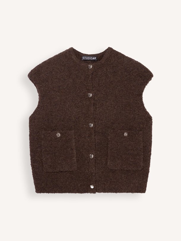 IDONY Boucle Knit Idony, wolmix boucle gilet