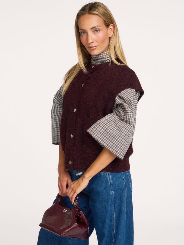 IDONY Boucle Knit Idony, wolmix boucle gilet