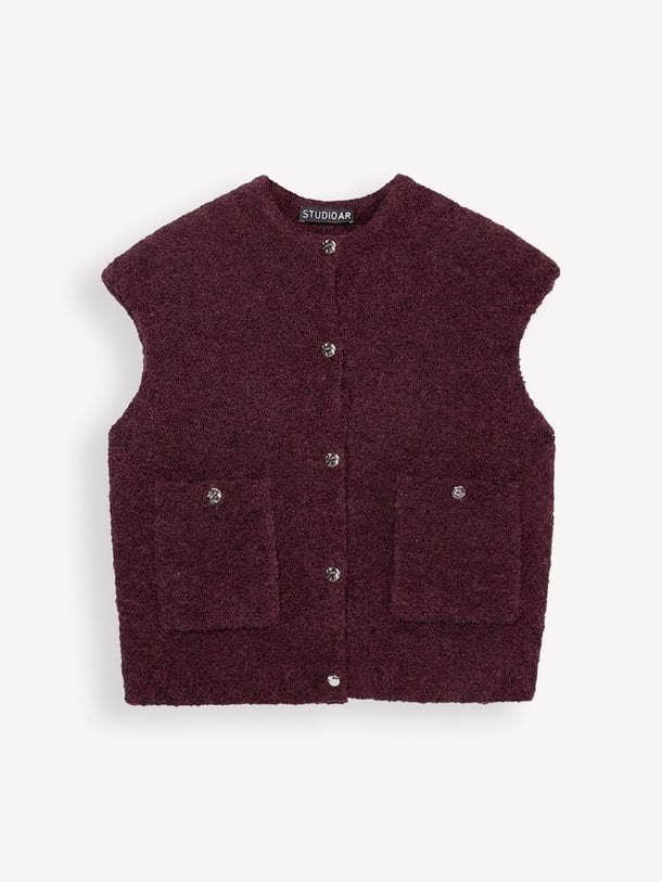 IDONY Boucle Knit Idony, wolmix boucle gilet