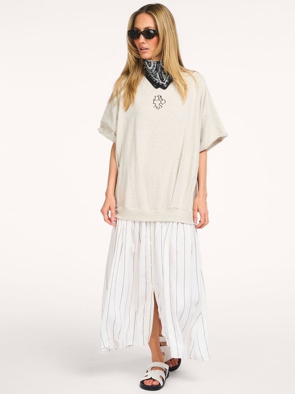 statement sweater dress Katoenmix jurk