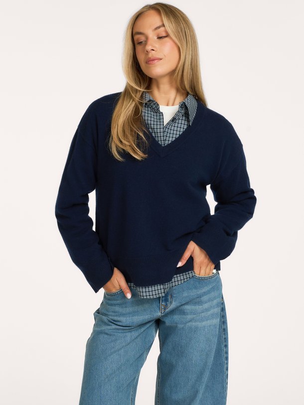 MWJola V-Neck Knit Pullover Jola, wollen trui